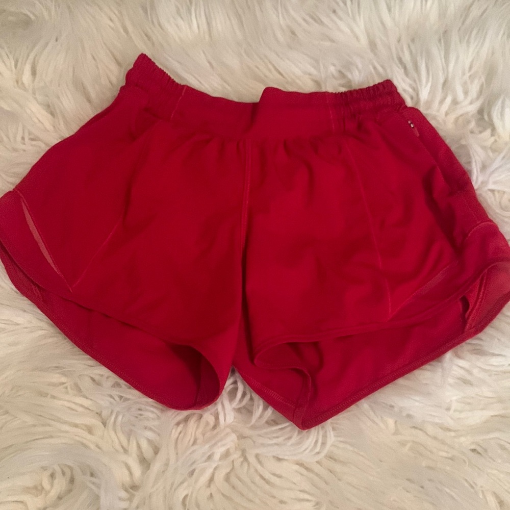 Lululemon Red hotty hot shorts